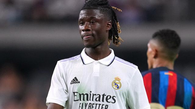 Eduardo Camavinga, durante El Clásico de pretemporada