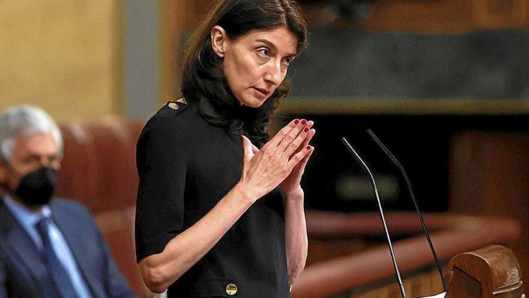 La ministra Pilar Llop, en una intervención en el Congreso de los Diputados.