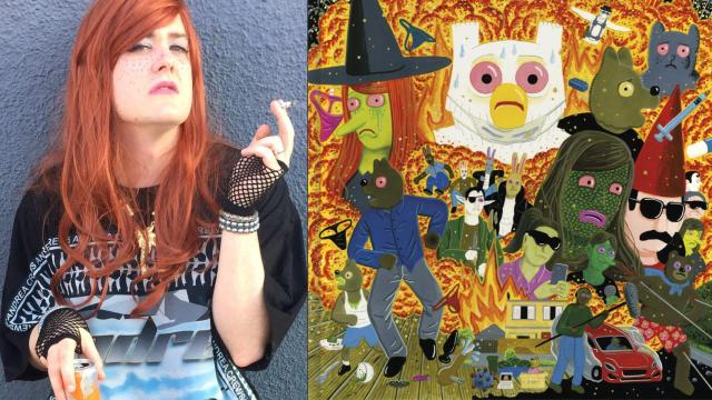 Simon Hanselmann. Foto: Jacq Cohen. A la derecha, detalle de la portada de 'Zona crítica'