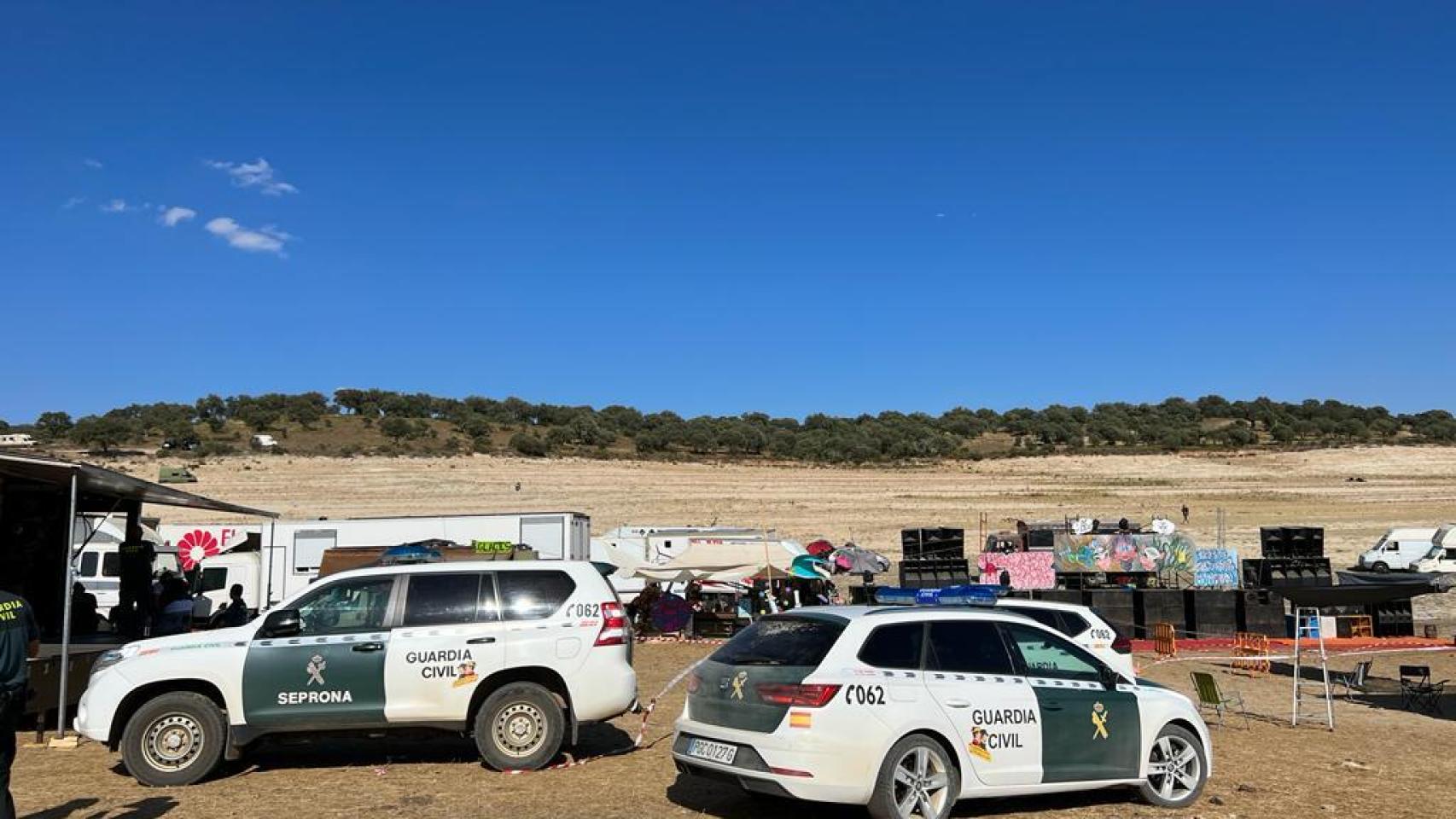 ARCHIVO - La Guardia Civil controlando la rave ilegal en Zamora