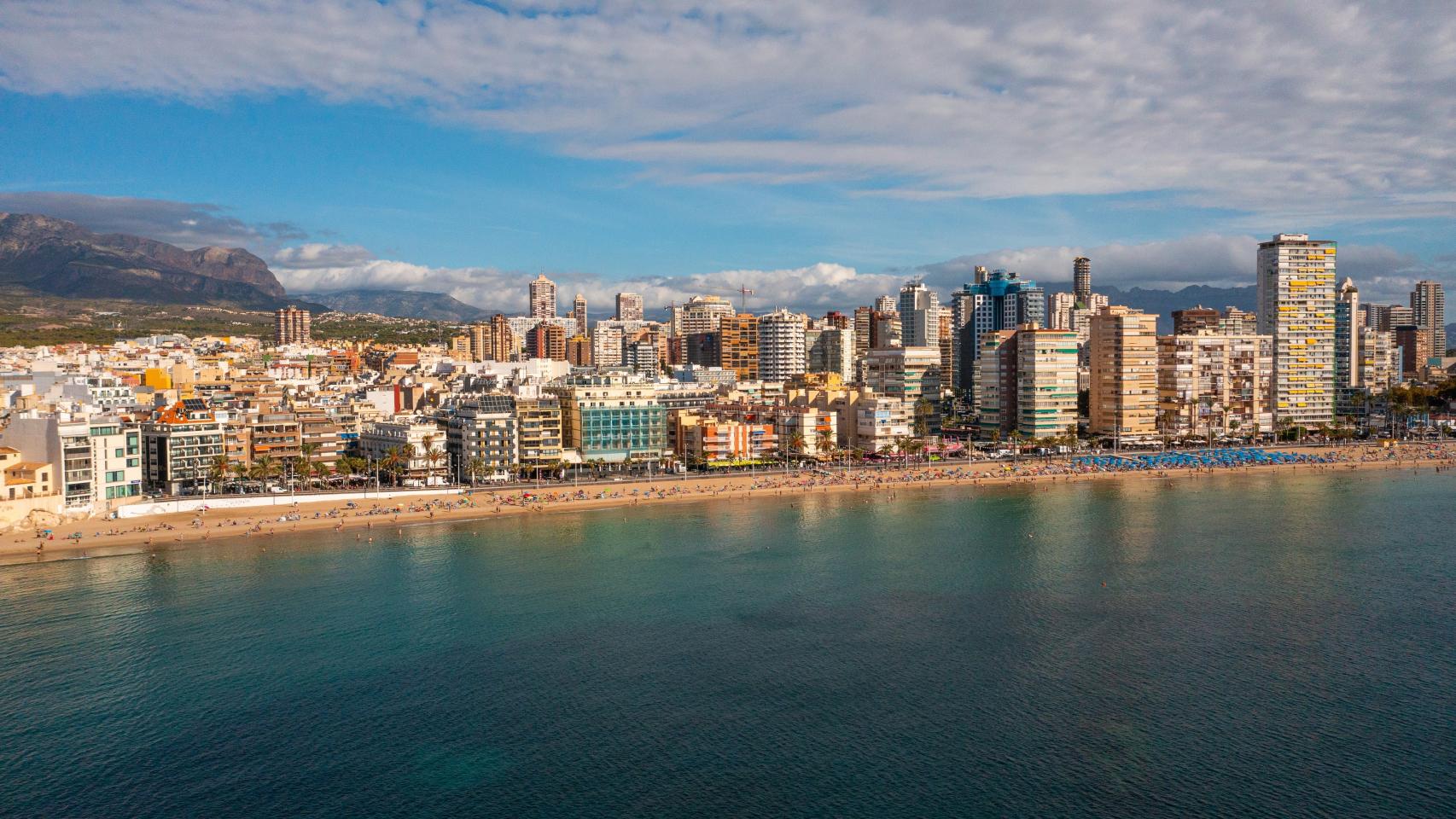 Vistas a la ciudad de Benidorm (Alicante).