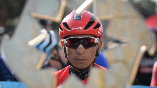 Nairo Quintana antes de una etapa del Tour de Francia