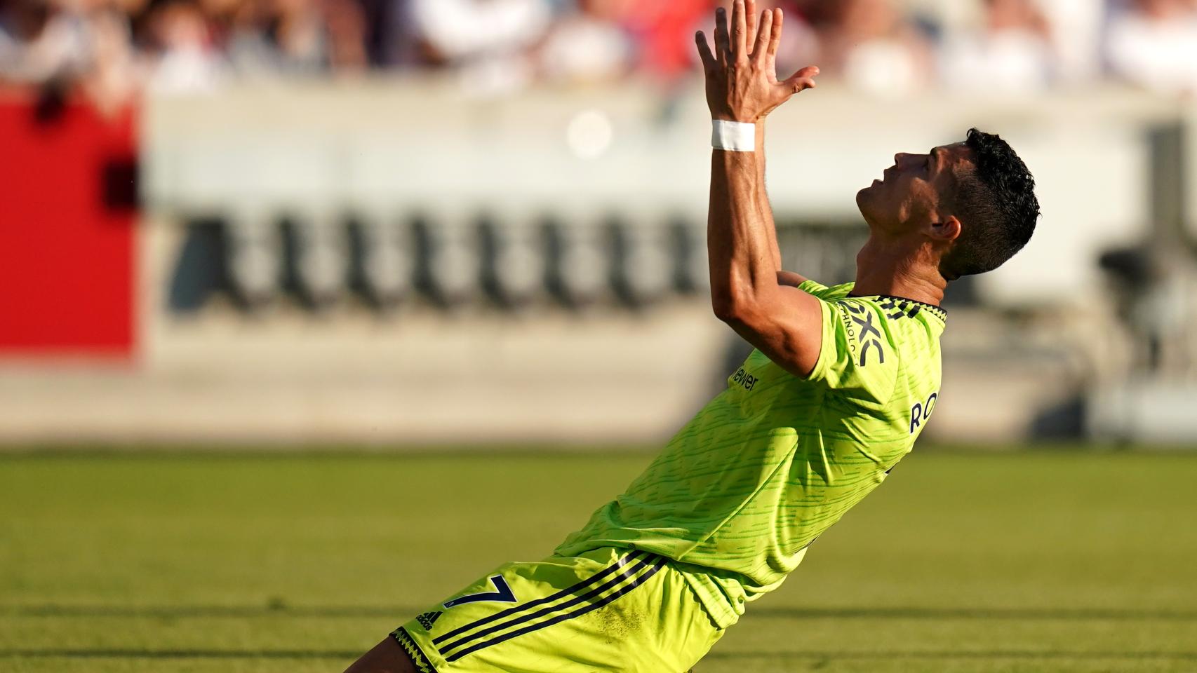 Cristiano Ronaldo, en un partido del Manchester United de la temporada 2022/2023