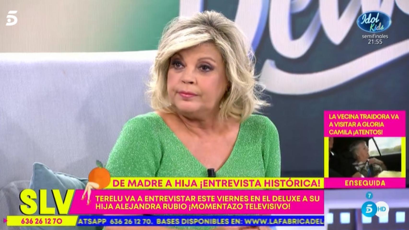 Terelu Campos entrevistará a su hija, Alejandra Rubio, en 'Viernes Deluxe'.