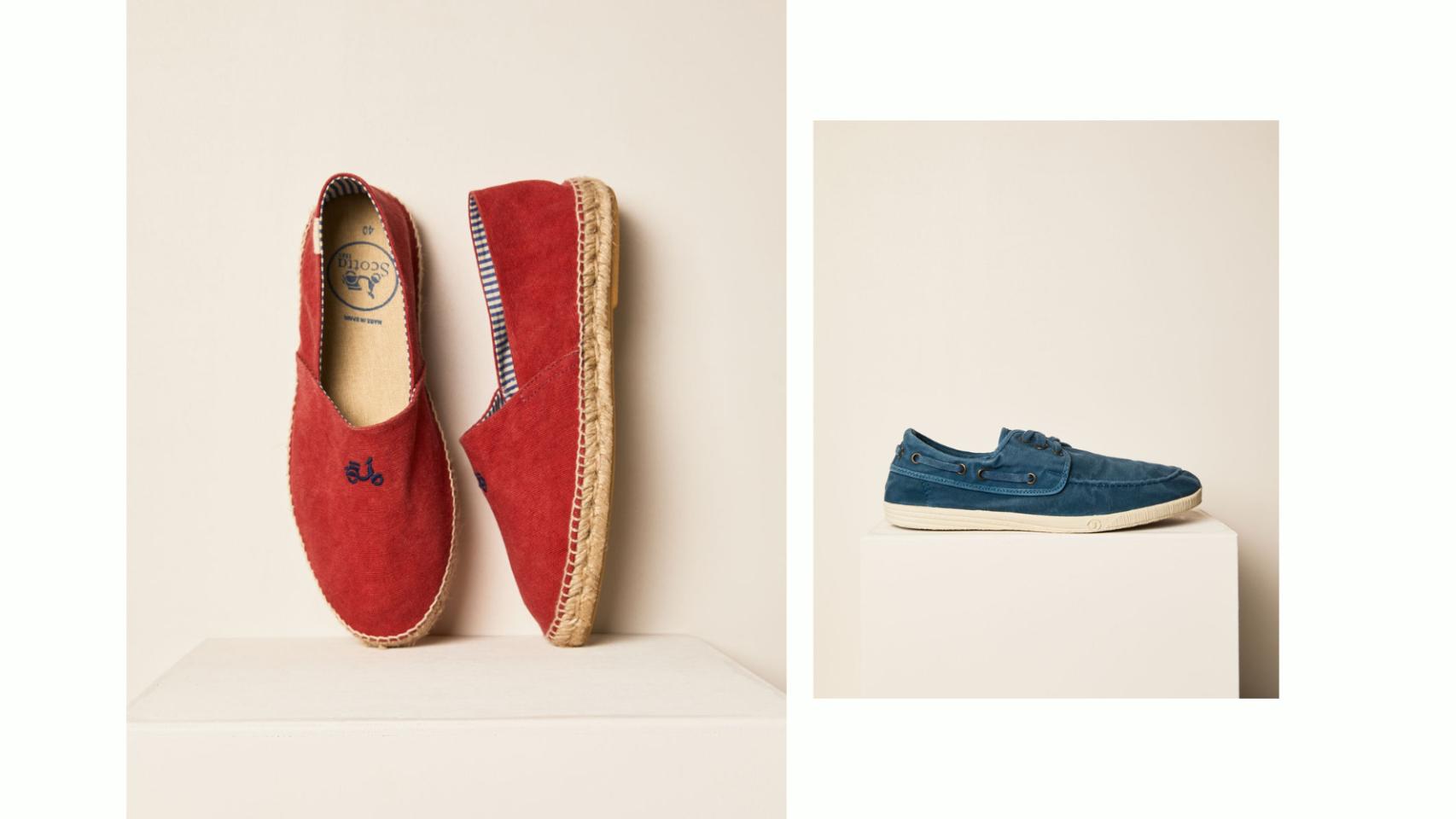 Dos modelos de zapatos de Scotta 1985.