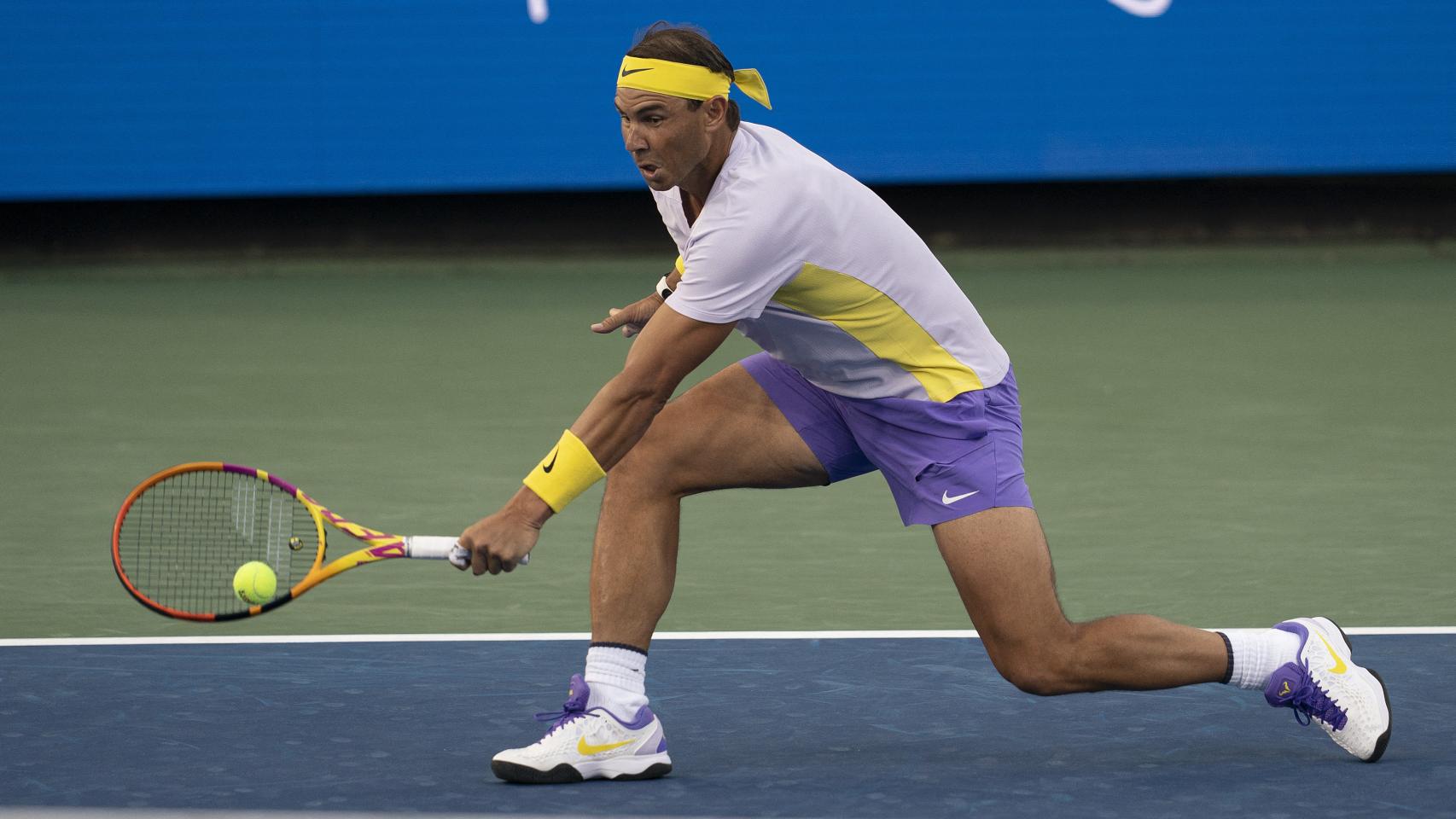 Nadal, durante su partido ante Coric.