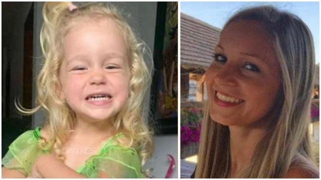 La niña de dos años Alena (a la izquierda) y su madre Paola (a la derecha).