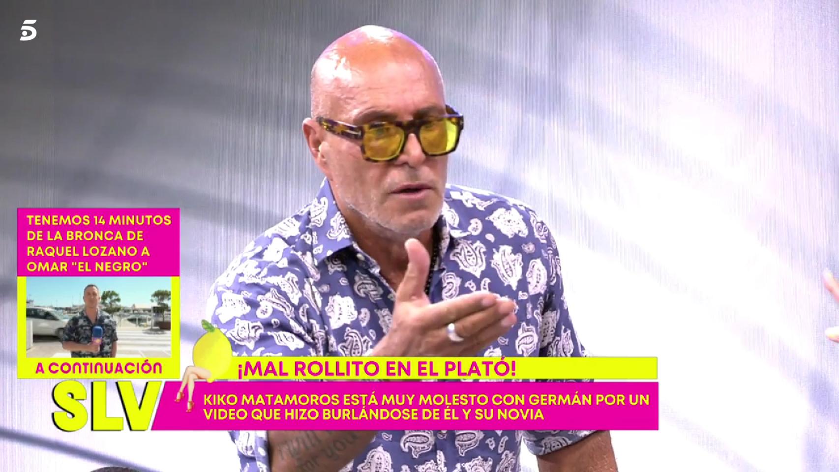 Kiko Matamoros ha reprochado a Germán González un vídeo sobre sus vacaciones.