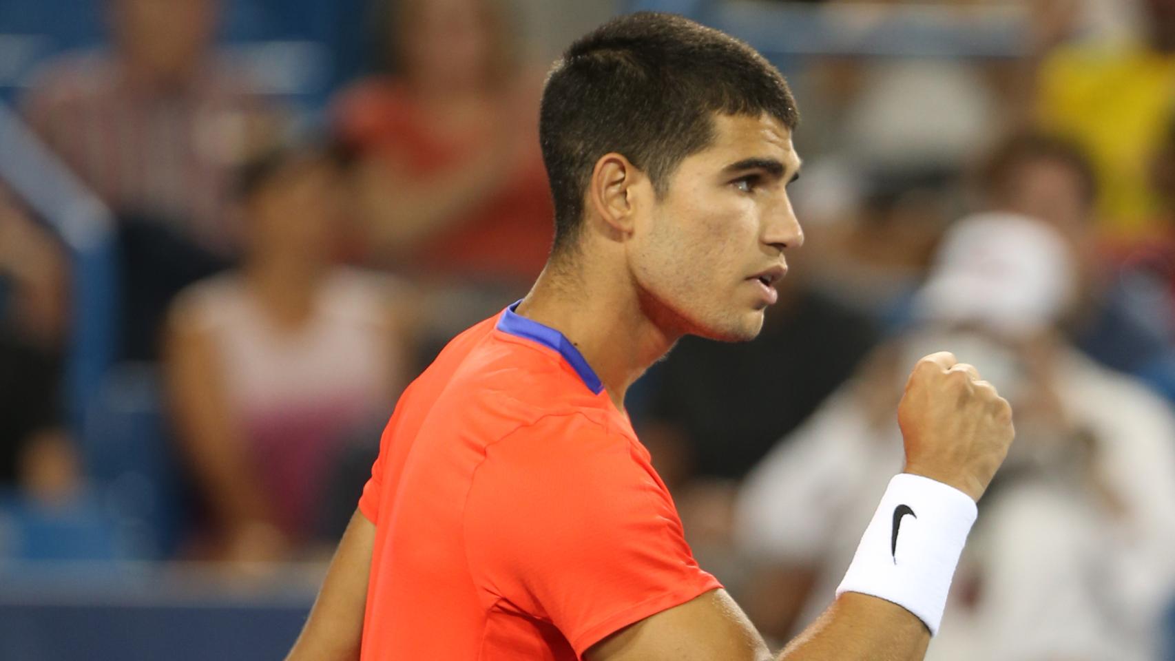 Carlos Alcaraz, durante el Masters 1.000 de Cincinnati