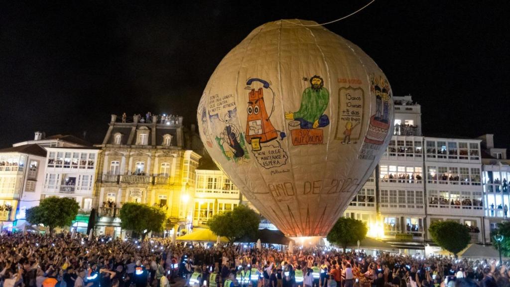 Lanzamiento del Globo  en Betanzos en una imagen de archivo