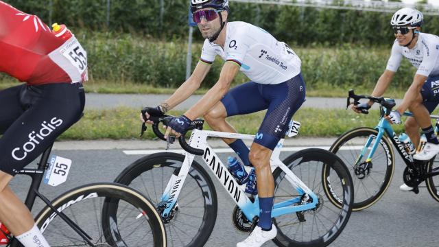 Alejandro Valverde durante la etapa 2 de La Vuelta 2022