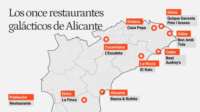 Soles y estrellas solo se reúnen en estos once restaurantes de Alicante.