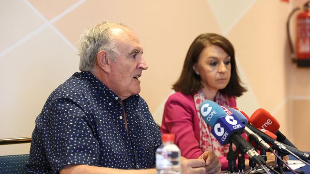 José María Fresneda y Blanca Corroto en rueda de prensa.