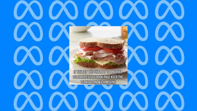 Fotomontaje con el logo de Meta y el meme compartido.