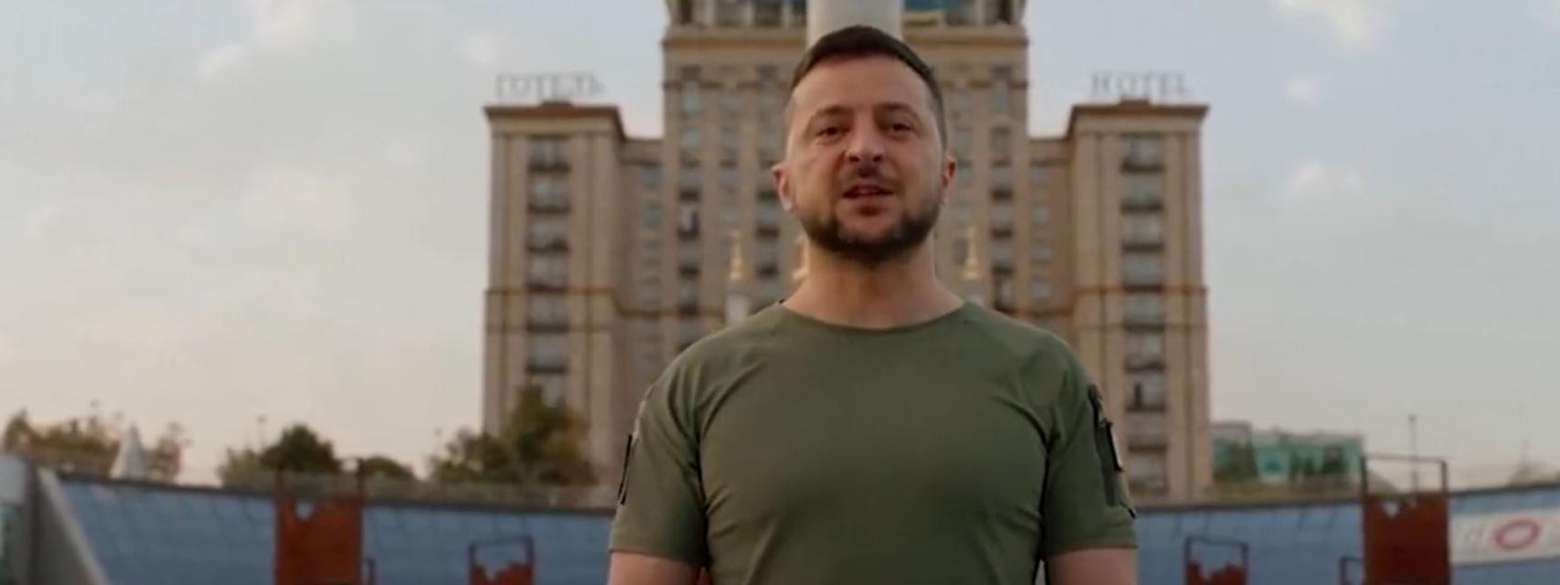 Zelenski en una imagen del vídeo.