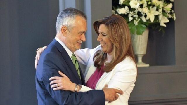 Susana Díaz y José Antonio Griñán.