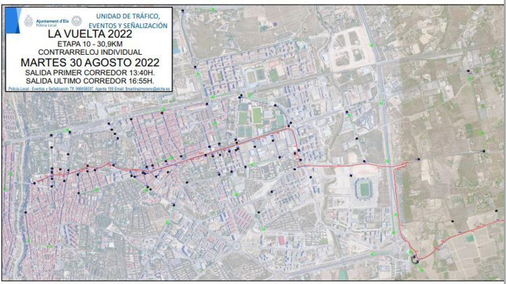 Así será el recorrido urbano por Elche.