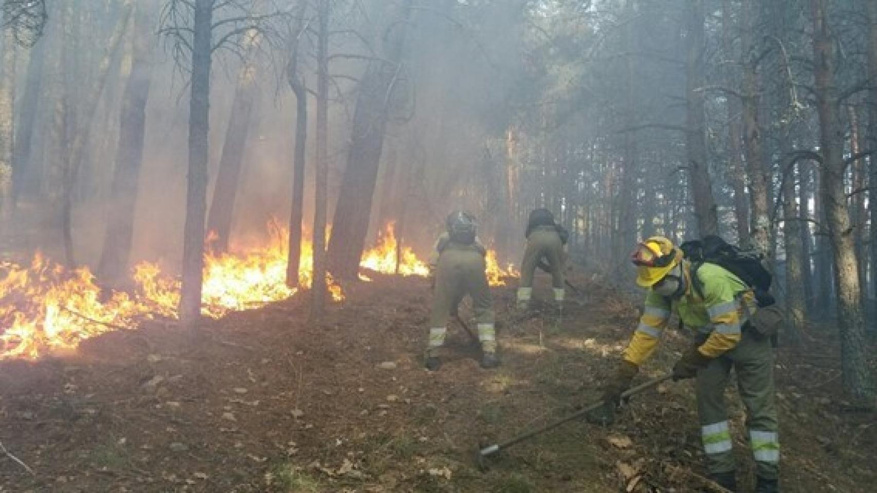 Imagen de un incendio en Castilla y León.