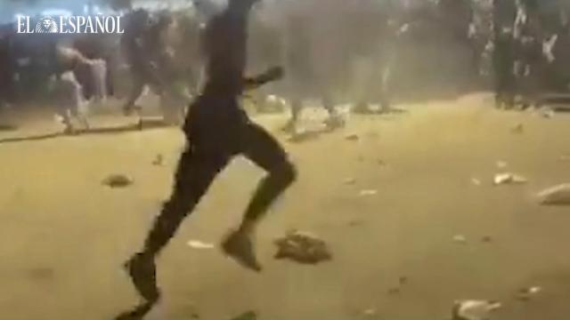 Imagen de un momento de la reyerta en Alcalá de Henares