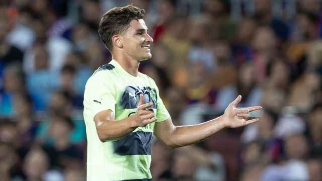 Julián Álvarez, en un partido del Manchester City