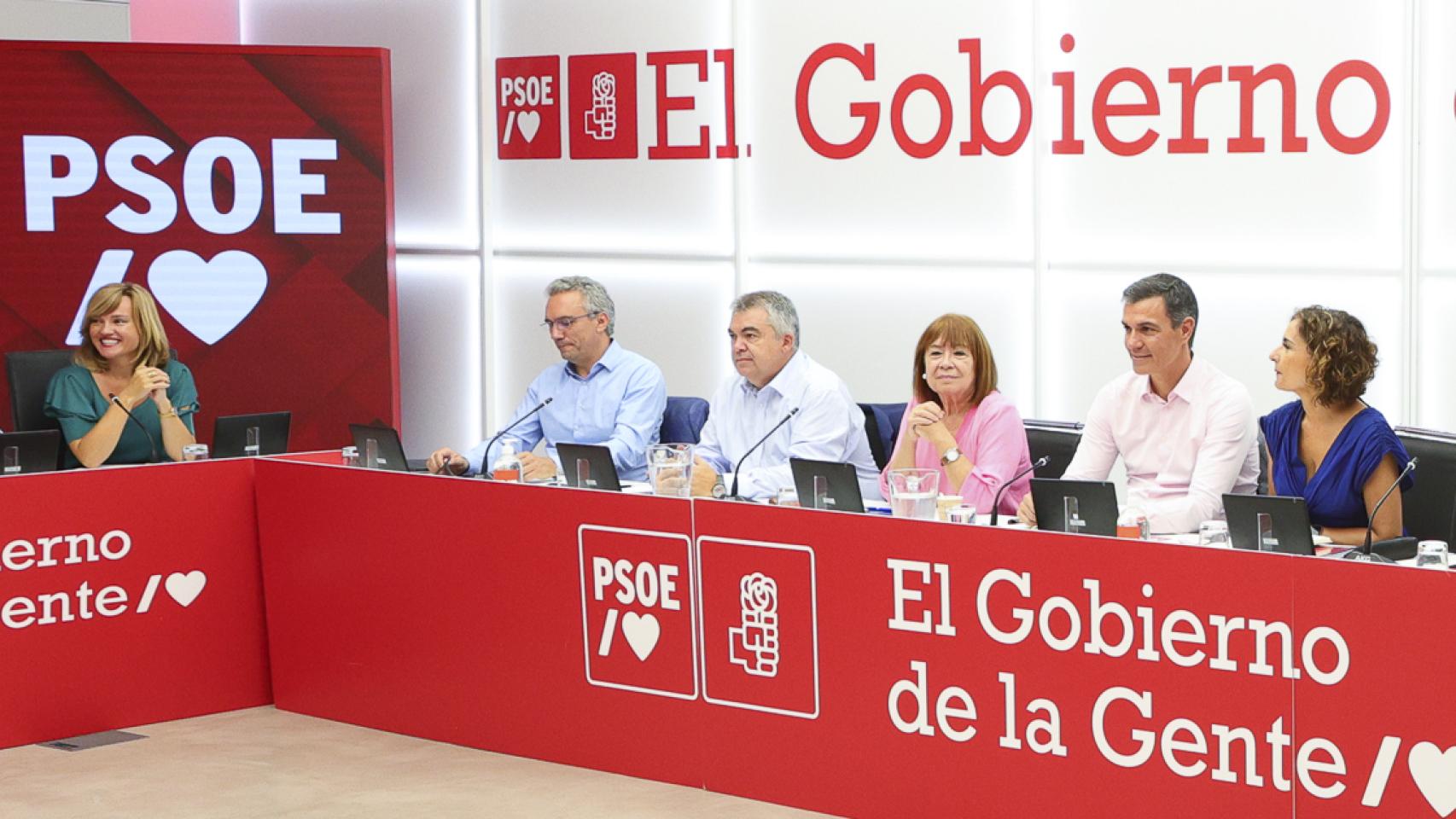 Pedro Sánchez preside una reunión de la Ejecutiva Federal del PSOE.