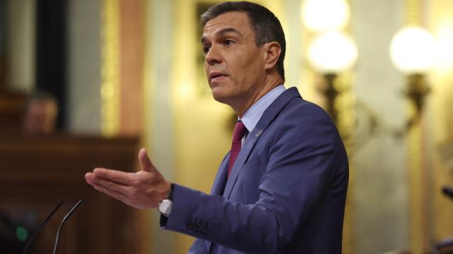 El presidente del Gobierno, Pedro Sánchez, en el Debate en el que anunció los nuevos impuestos.