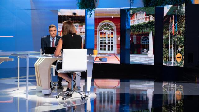 El presidente del Gobierno, Pedro Sánchez, durante una entrevista en el programa de TVE 'La hora de La 1' realizada el 7 de septiembre de 2020.