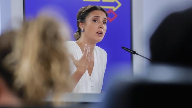 La ministra de Igualdad, Irene Montero, este martes tras el Consejo de Ministros.