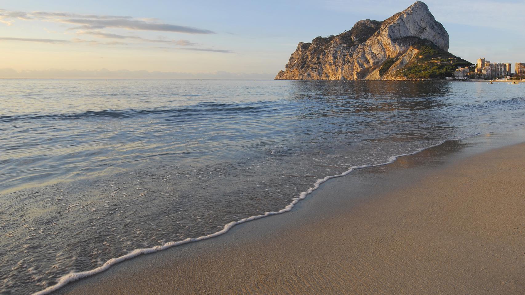 La playa de la Fossa de Calpe, en una imagen promocional del Ayuntamiento.