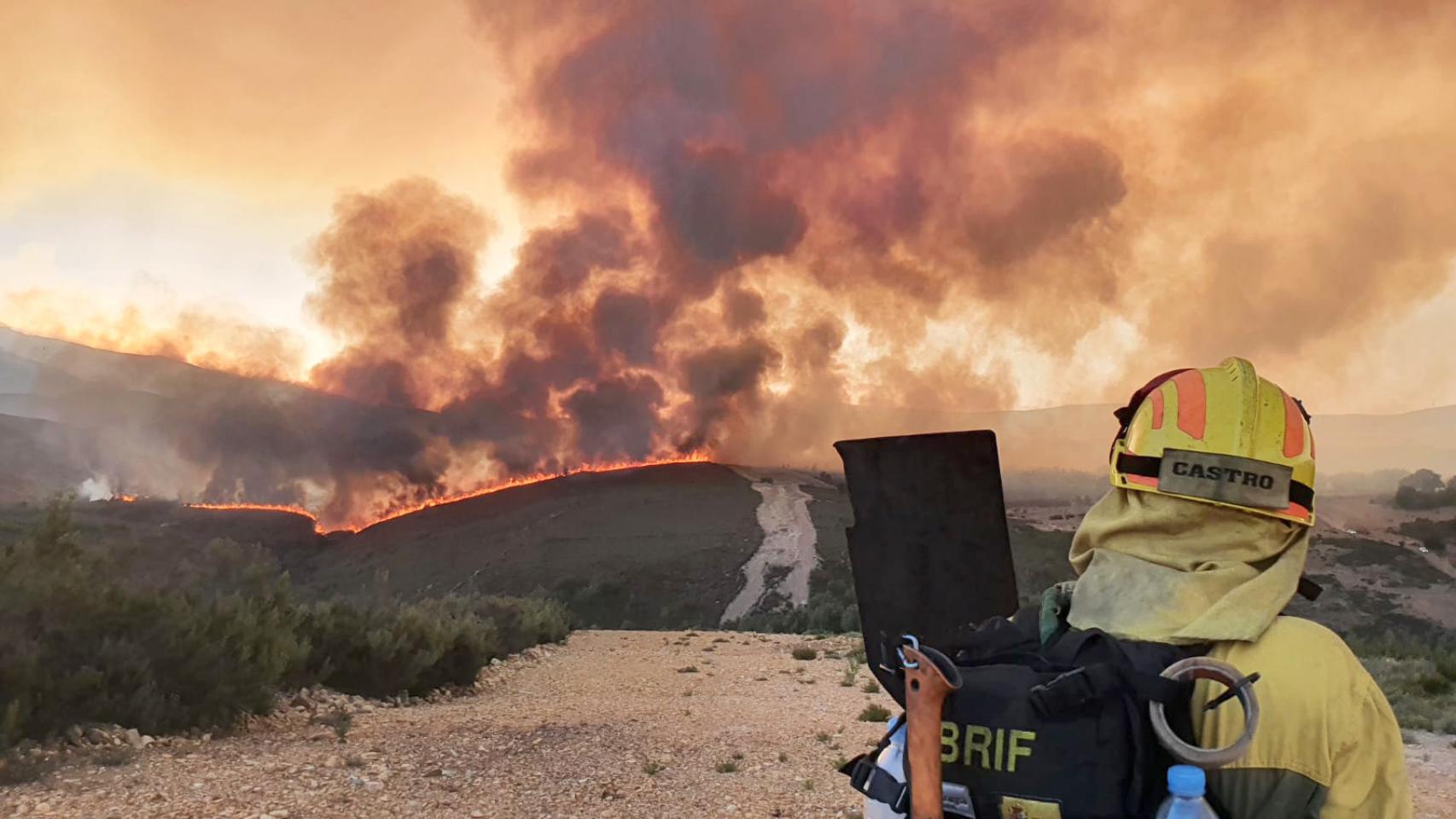 El incendio del campo de tiro del Teleno