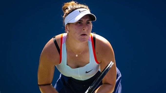 Bianca Andreescu durante un partido en el US Open
