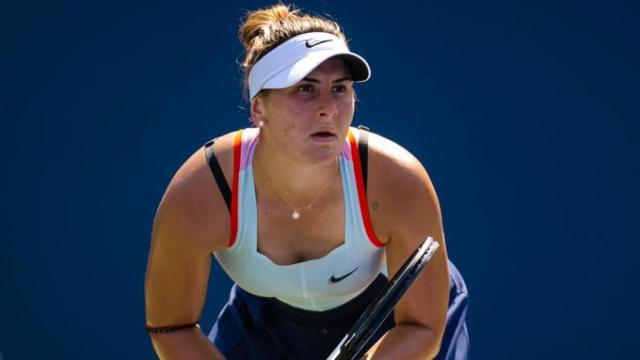 Bianca Andreescu durante un partido en el US Open
