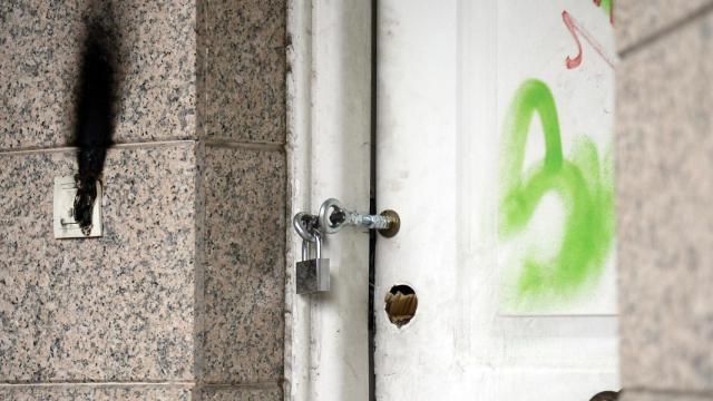 Una vivienda okupada en un barrio de Burgos
