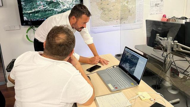 El consejero de Desarrollo sostenible, José Luis Escudero, en el Centro Operativo Regional