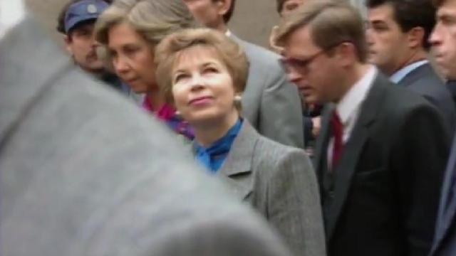 Raísa Gorbachova durante su visita a Toledo en 1991. Imagen del archivo de TVE.