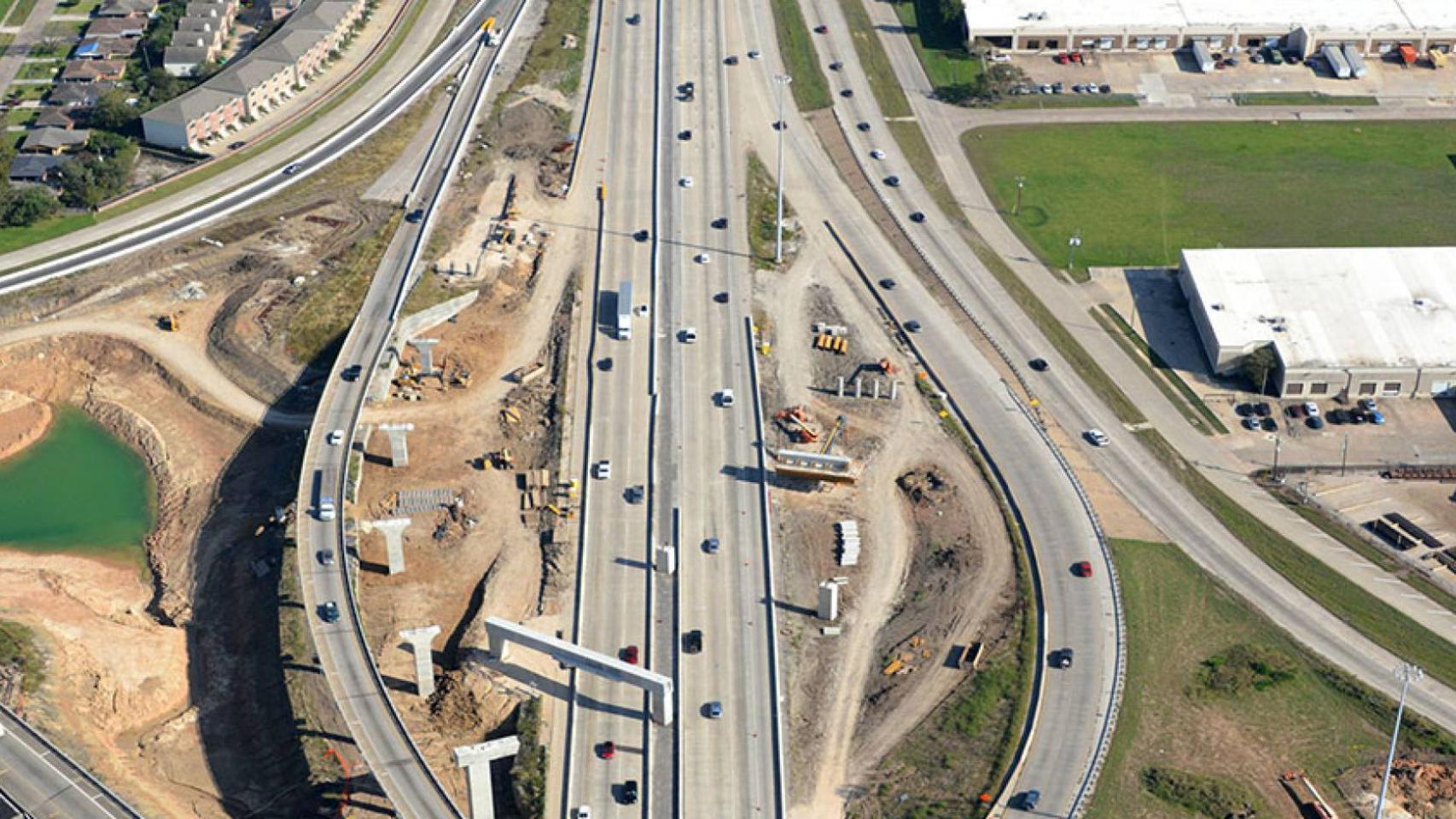 Detalle de la autopista SH 288.