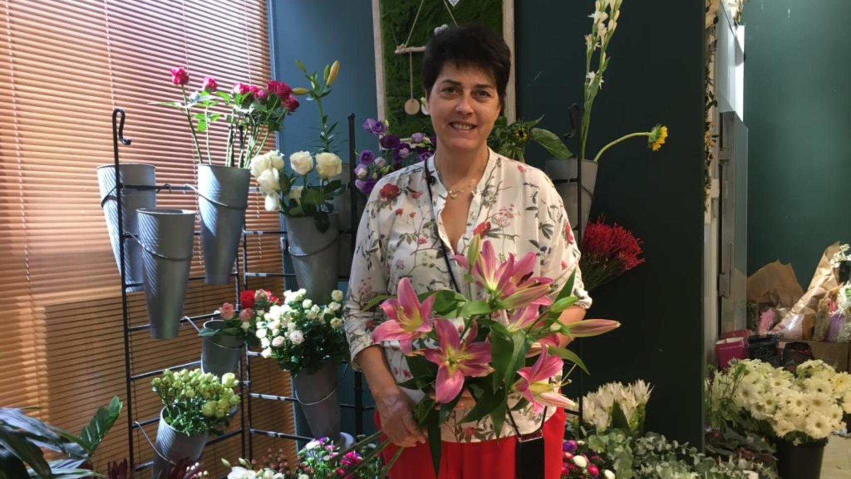 Adriana Colombo, propietaria de Tendencias Floristas en Pontevedra.