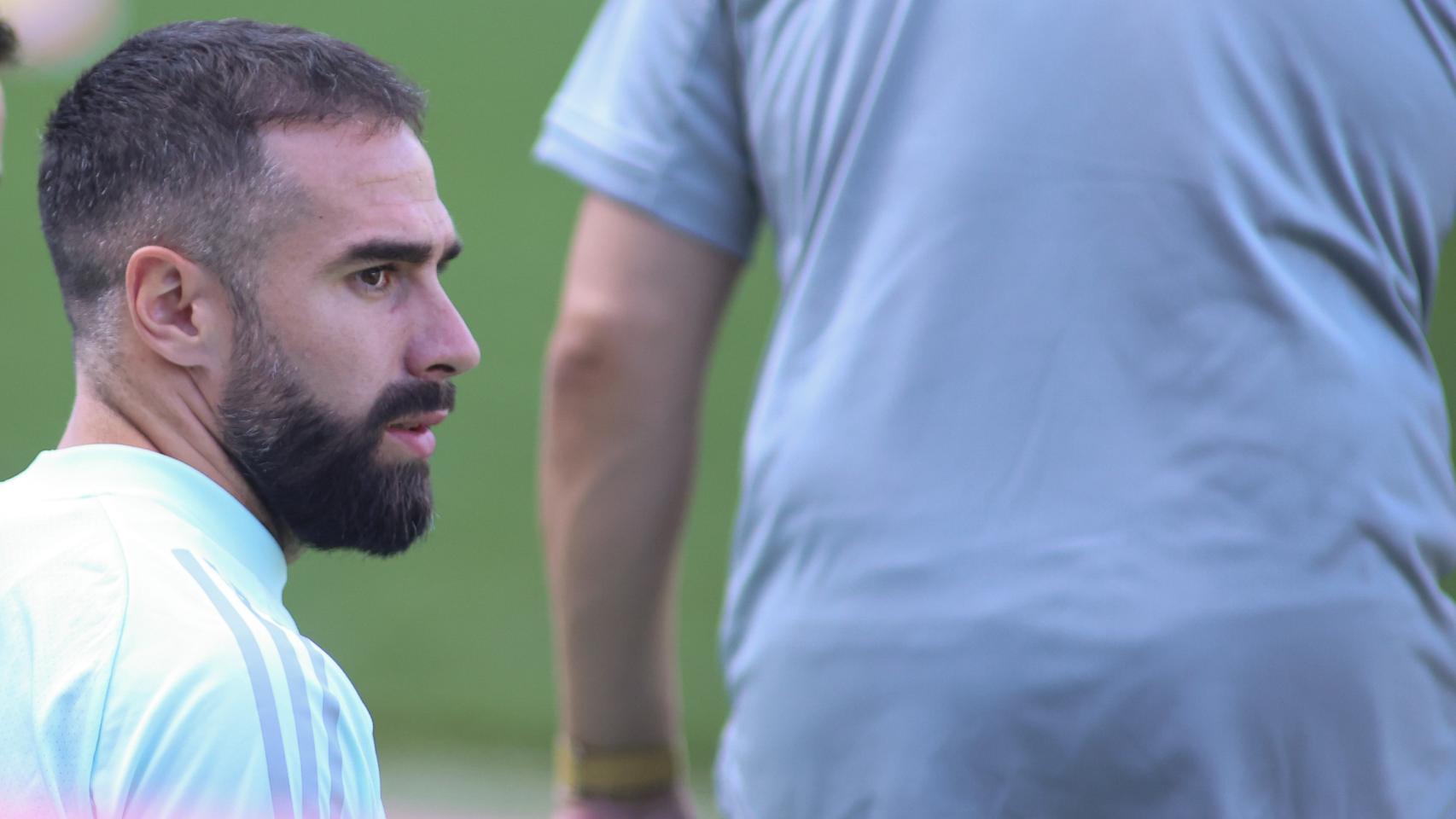 Dani Carvajal, durante una concentración de la Selección