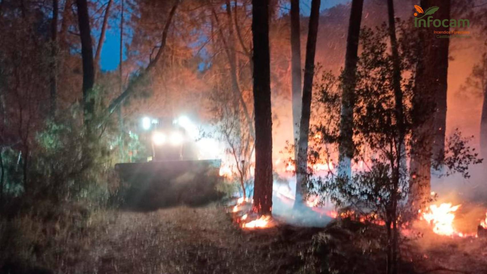 Imagen de archivo del incendio de Riópar, en la Sierra del Segura (Albacete). INFOCAM