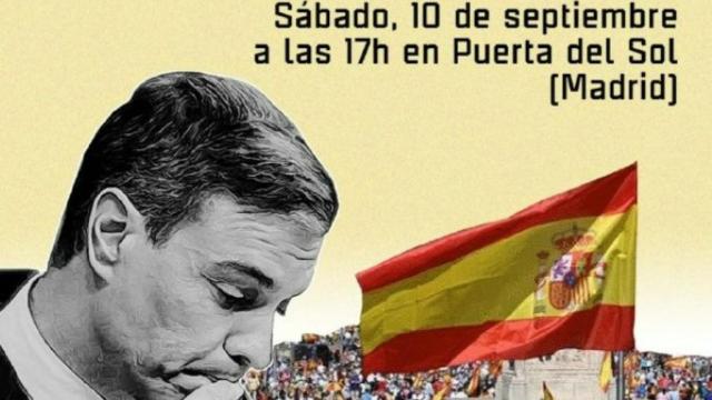 Uno de los carteles con los que se promociona la manifestación masiva del día 10.