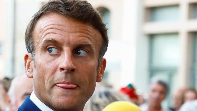 Emmanuel Macron, en la ceremonia del 78º aniversario del desembarco aliado en Provenza.