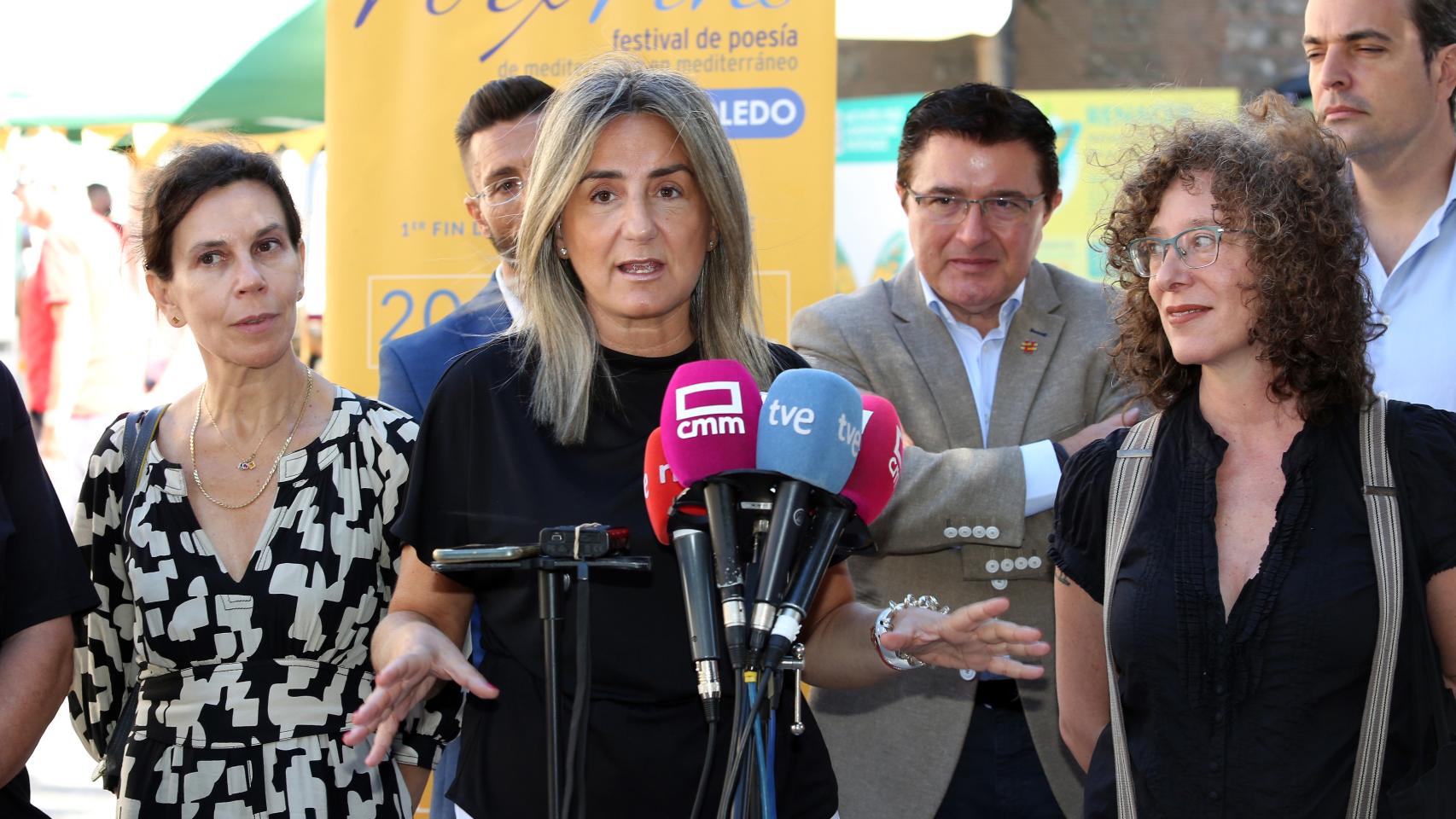 La alcaldesa de Toledo, Milagros Tolón, en la inauguración del festival