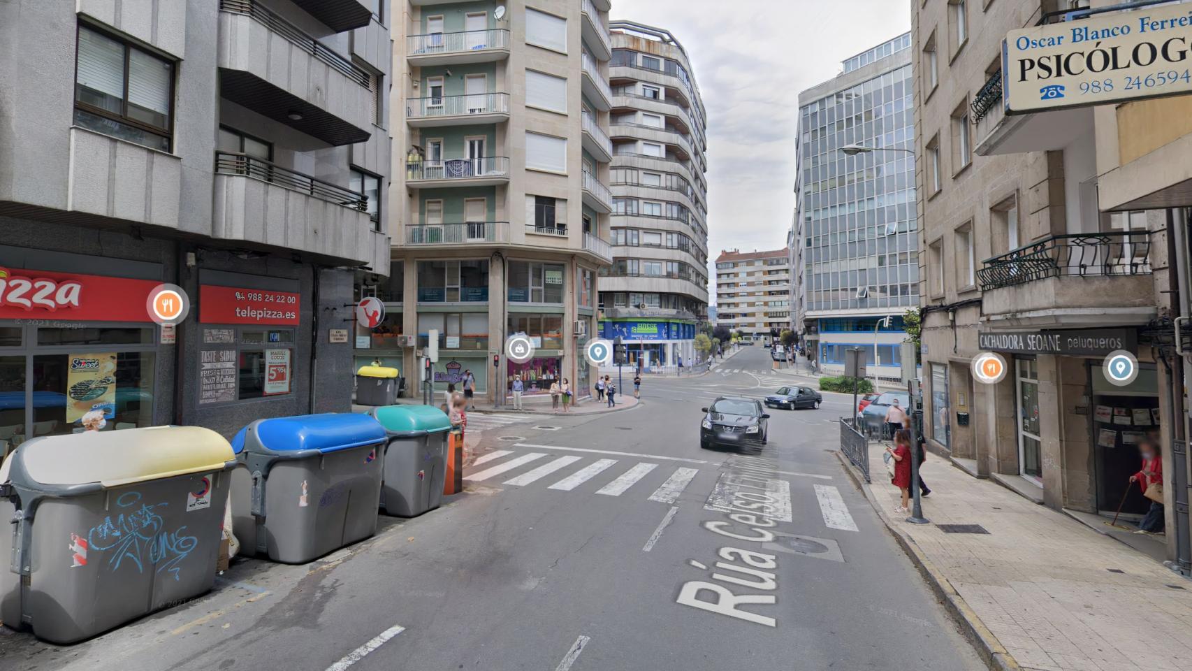 Calle Celso Emilio Ferreiro, en Ourense.