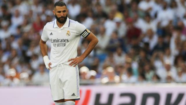 Karim  Benzema, durante un partido del Real Madrid esta temporada