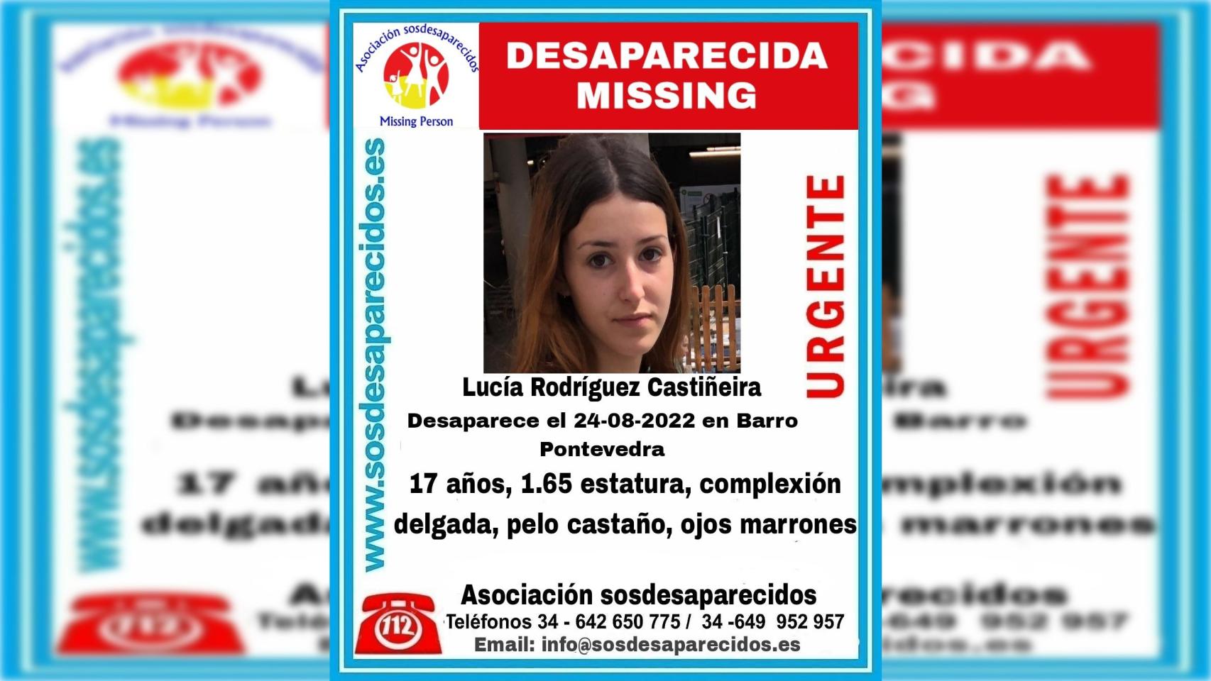 Joven desaparecida en Barro.