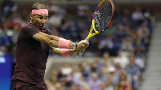 Nadal, durante el partido ante Gasquet.