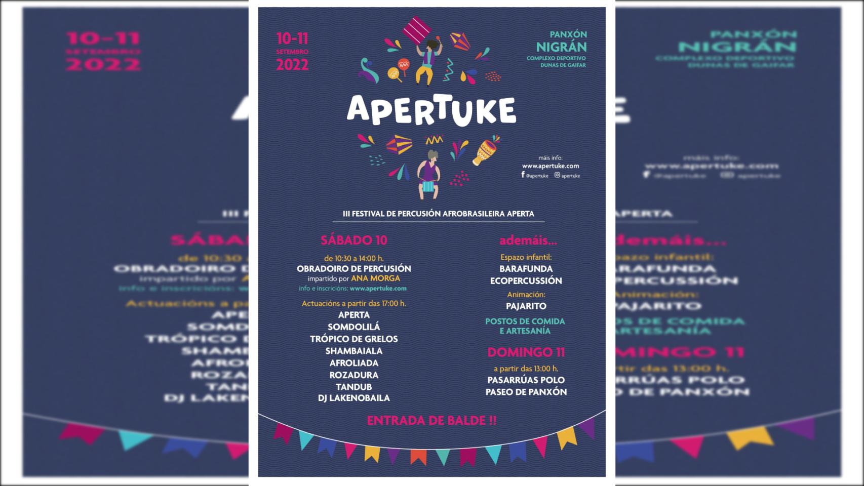 Cartel del Festival de percusión.