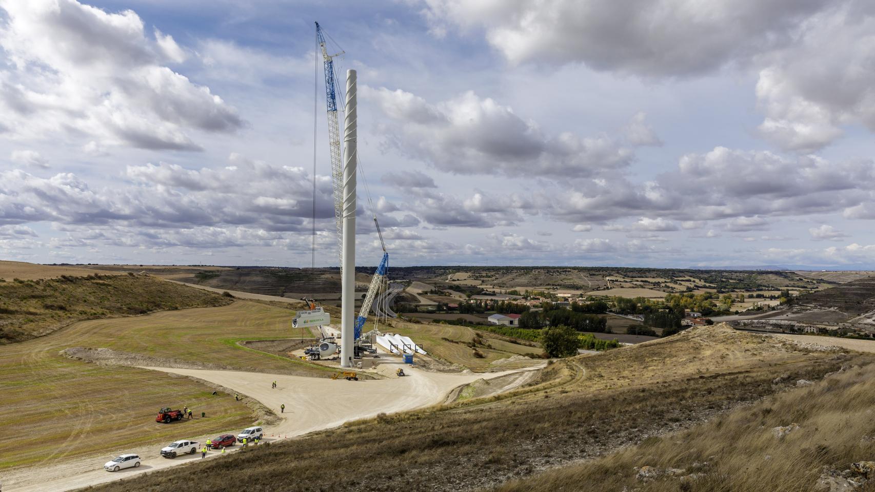 Parque eólico Buniel en la provincia de Burgos