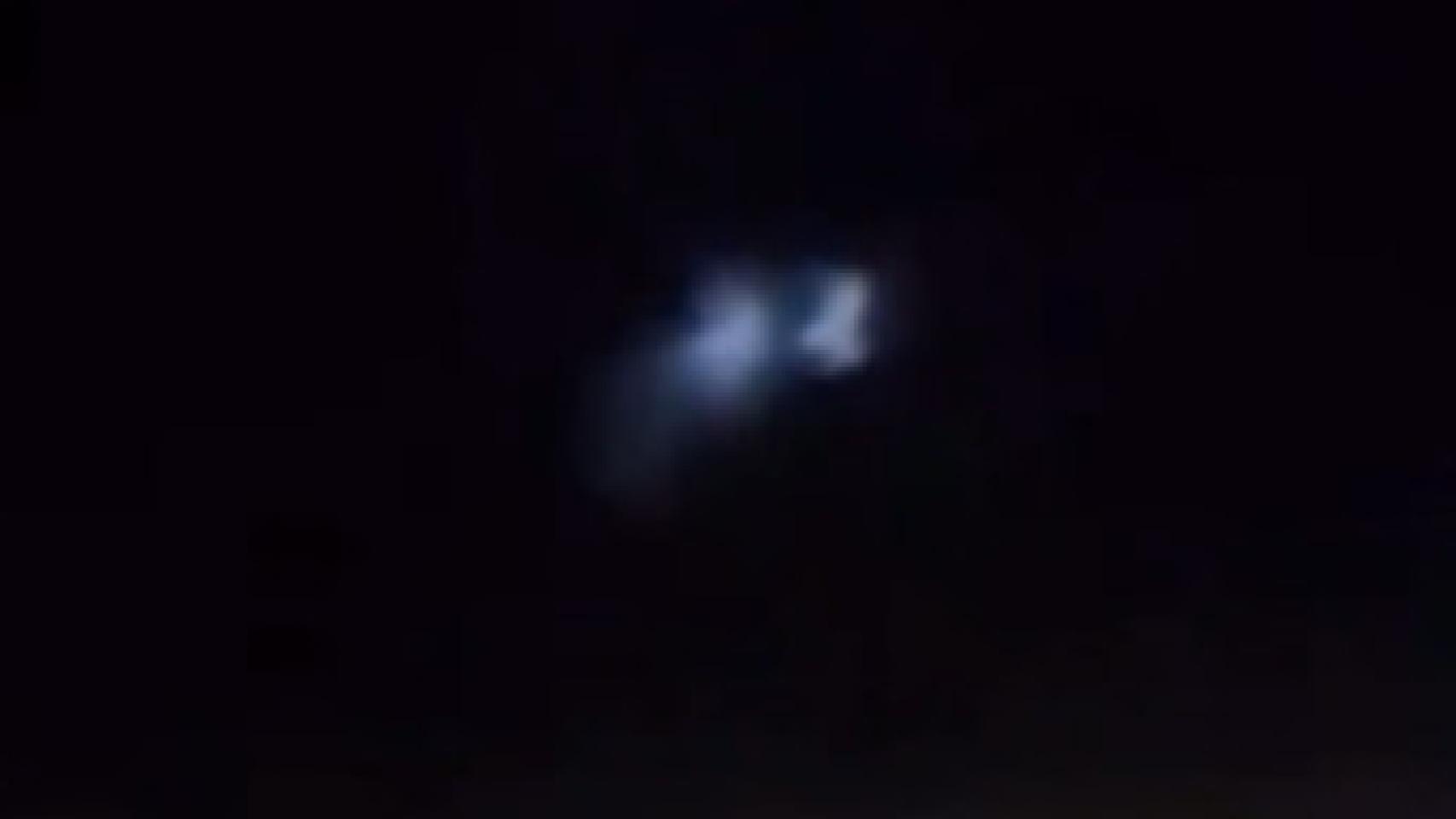 Fragmento de vídeo donde se aprecian estas luces.