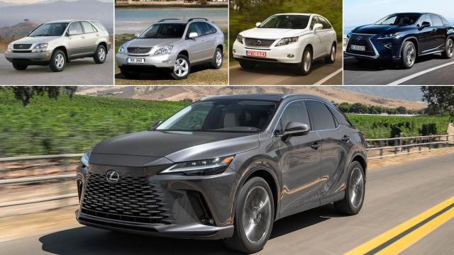 Evolución del Lexus RX en sus 25 años de vida.